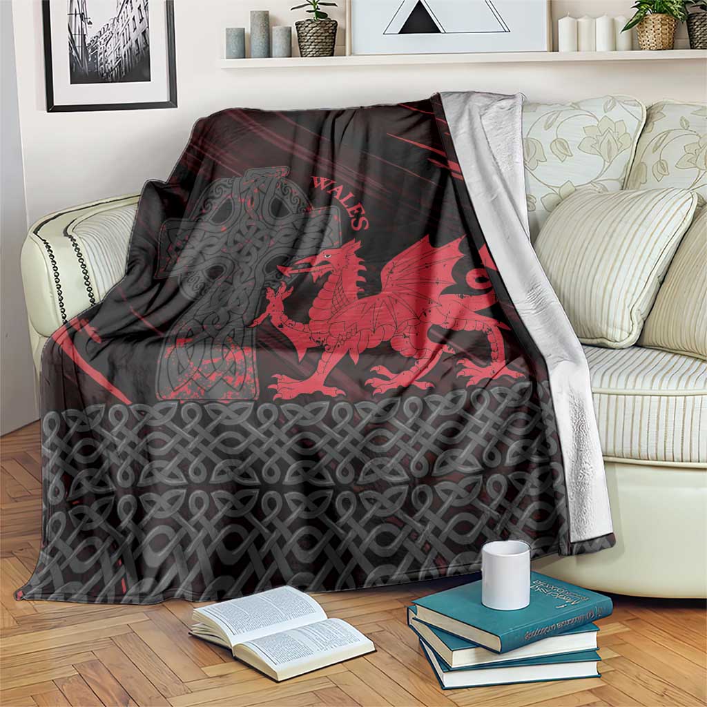 Wales Blanket Celtic Cross Welsh Red Dragon - Wonder Print Shop