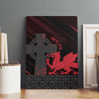 Wales Canvas Wall Art Celtic Cross Welsh Red Dragon - Wonder Print Shop
