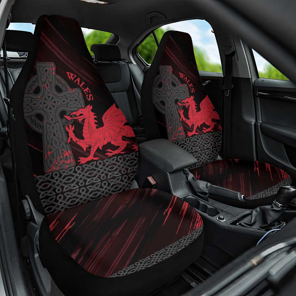 Wales Car Seat Cover Celtic Cross Welsh Red Dragon - Wonder Print Shop