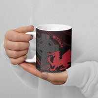 Wales Ceramic Mug Celtic Cross Welsh Red Dragon - Wonder Print Shop