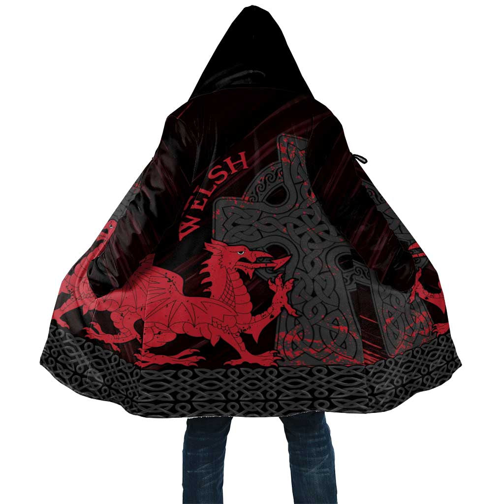 Wales Cloak Celtic Cross Welsh Red Dragon - Wonder Print Shop