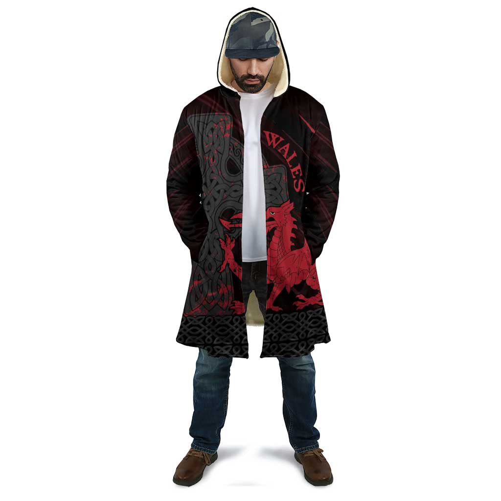 Wales Cloak Celtic Cross Welsh Red Dragon - Wonder Print Shop