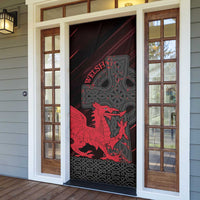 Wales Door Cover Celtic Cross Welsh Red Dragon - Wonder Print Shop