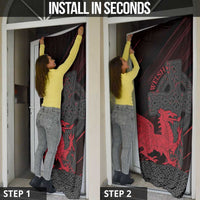 Wales Door Cover Celtic Cross Welsh Red Dragon - Wonder Print Shop