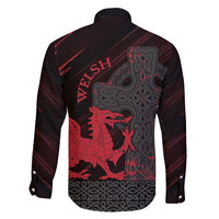 Wales Family Matching Long Sleeve Bodycon Dress and Hawaiian Shirt Celtic Cross Welsh Red Dragon - Wonder Print Shop