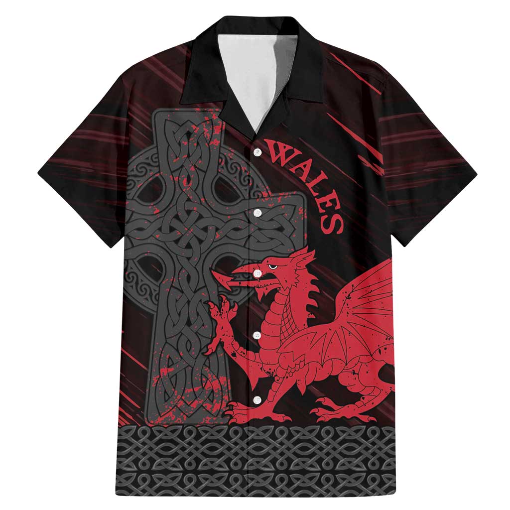 Wales Family Matching Mermaid Dress and Hawaiian Shirt Celtic Cross Welsh Red Dragon - Wonder Print Shop
