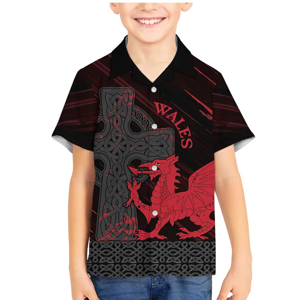 Wales Family Matching Mermaid Dress and Hawaiian Shirt Celtic Cross Welsh Red Dragon - Wonder Print Shop