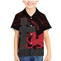 Wales Family Matching Mermaid Dress and Hawaiian Shirt Celtic Cross Welsh Red Dragon - Wonder Print Shop
