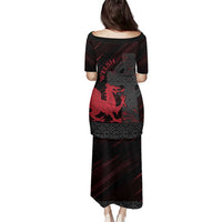 Wales Family Matching Puletasi and Hawaiian Shirt Celtic Cross Welsh Red Dragon - Wonder Print Shop