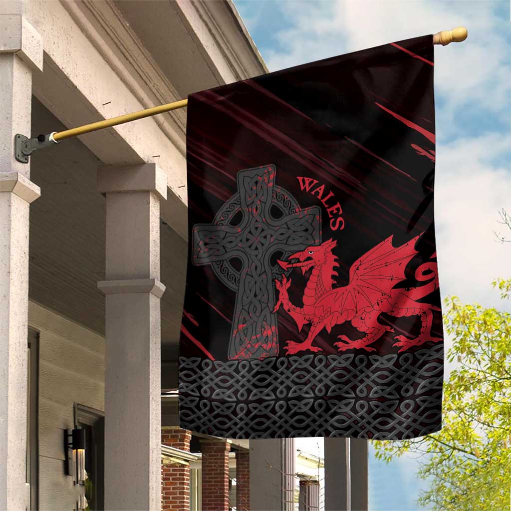 Wales Garden Flag Celtic Cross Welsh Red Dragon - Wonder Print Shop