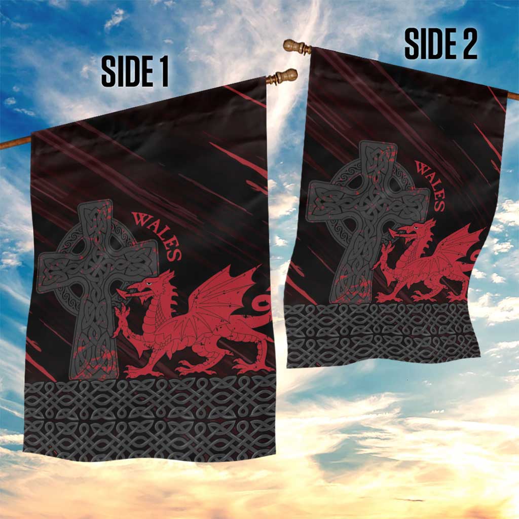 Wales Garden Flag Celtic Cross Welsh Red Dragon - Wonder Print Shop