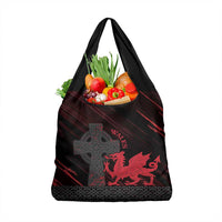 Wales Grocery Bag Celtic Cross Welsh Red Dragon - Wonder Print Shop