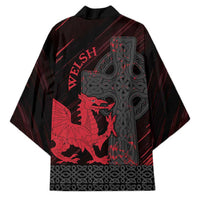 Wales Kimono Celtic Cross Welsh Red Dragon - Wonder Print Shop
