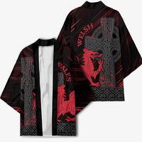 Wales Kimono Celtic Cross Welsh Red Dragon - Wonder Print Shop