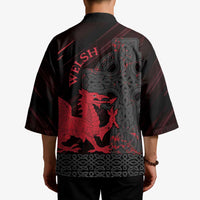 Wales Kimono Celtic Cross Welsh Red Dragon - Wonder Print Shop