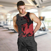 Wales Men Tank Top Celtic Cross Welsh Red Dragon - Wonder Print Shop
