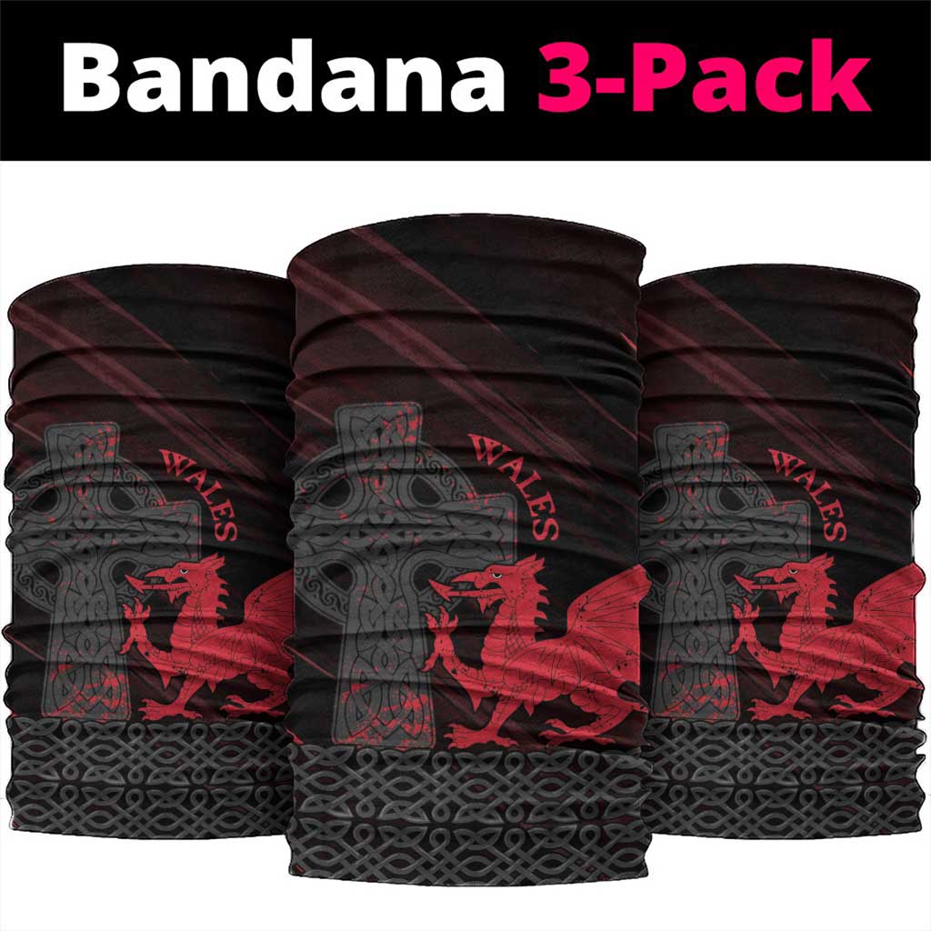 Wales Neck Gaiter Celtic Cross Welsh Red Dragon LT14