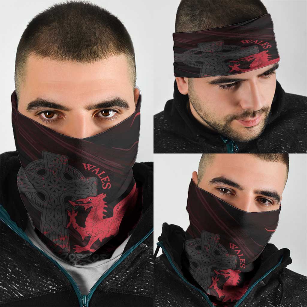 Wales Neck Gaiter Celtic Cross Welsh Red Dragon LT14