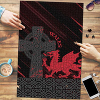 Wales Puzzle Celtic Cross Welsh Red Dragon - Wonder Print Shop