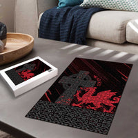 Wales Puzzle Celtic Cross Welsh Red Dragon - Wonder Print Shop