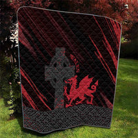Wales Quilt Celtic Cross Welsh Red Dragon - Wonder Print Shop