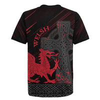 Wales Rugby Jersey Celtic Cross Welsh Red Dragon - Wonder Print Shop