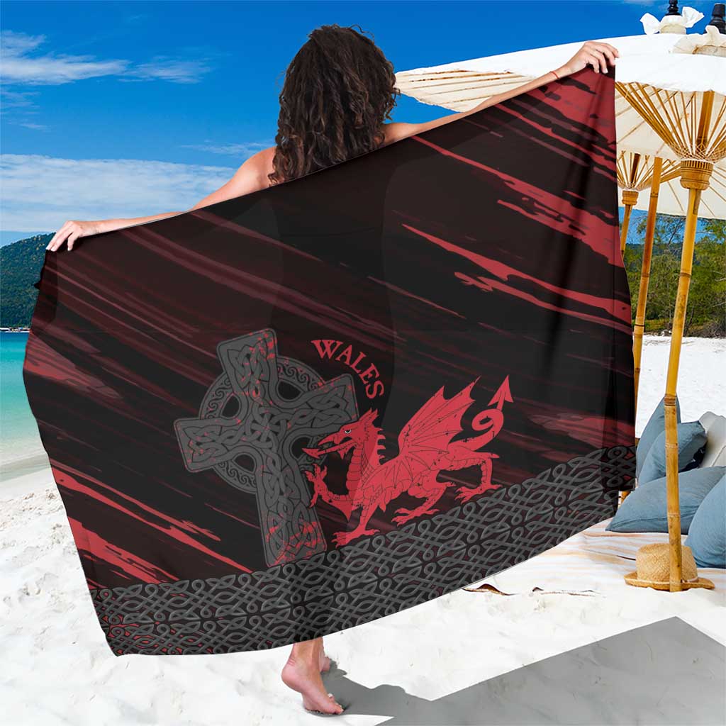 Wales Sarong Celtic Cross Welsh Red Dragon - Wonder Print Shop