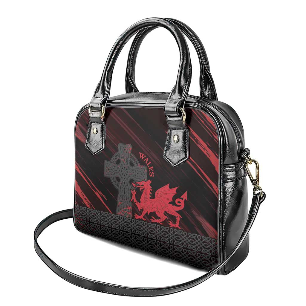 Wales Shoulder Handbag Celtic Cross Welsh Red Dragon - Wonder Print Shop