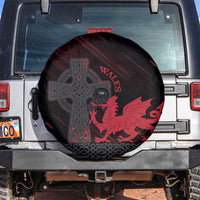 Wales Spare Tire Cover Celtic Cross Welsh Red Dragon - Wonder Print Shop