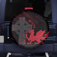 Wales Spare Tire Cover Celtic Cross Welsh Red Dragon - Wonder Print Shop