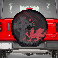Wales Spare Tire Cover Celtic Cross Welsh Red Dragon - Wonder Print Shop