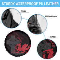Wales Spare Tire Cover Celtic Cross Welsh Red Dragon - Wonder Print Shop
