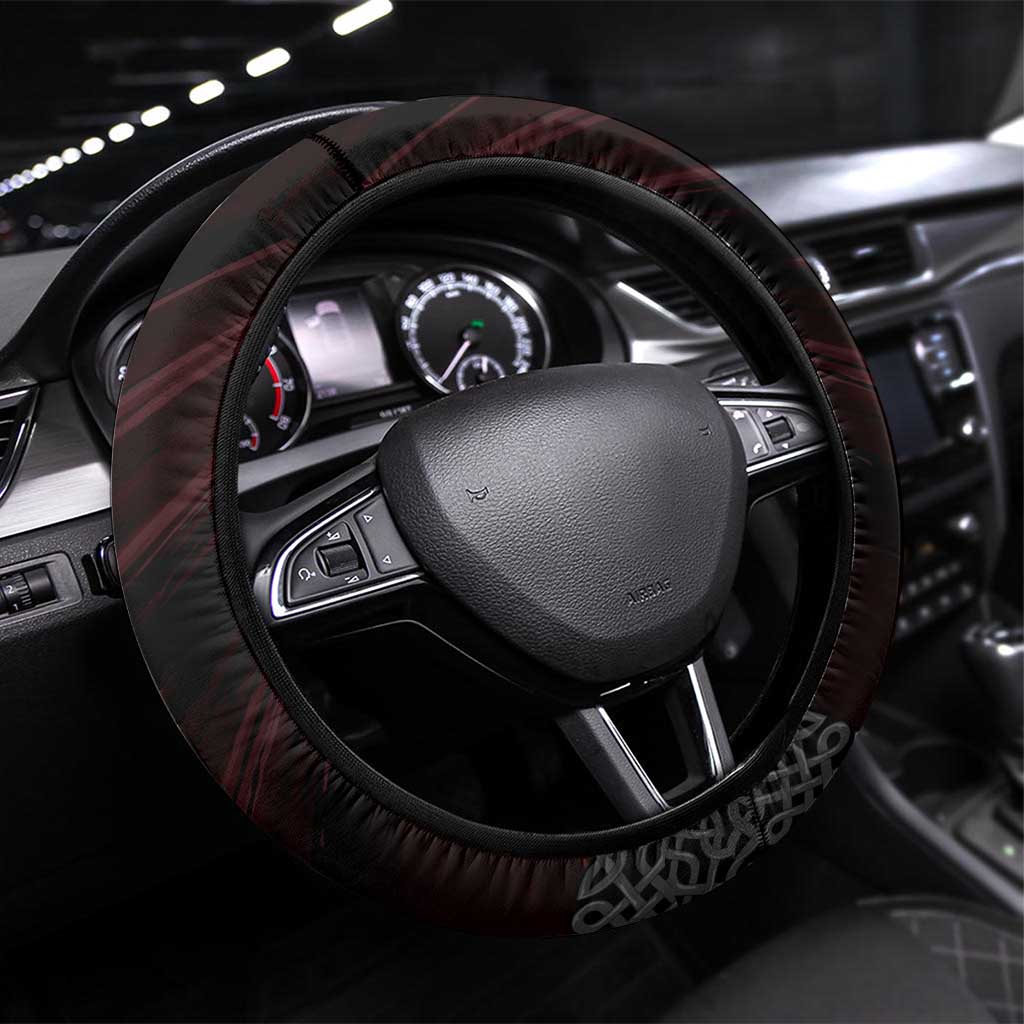 Wales Steering Wheel Cover Celtic Cross Welsh Red Dragon - Wonder Print Shop