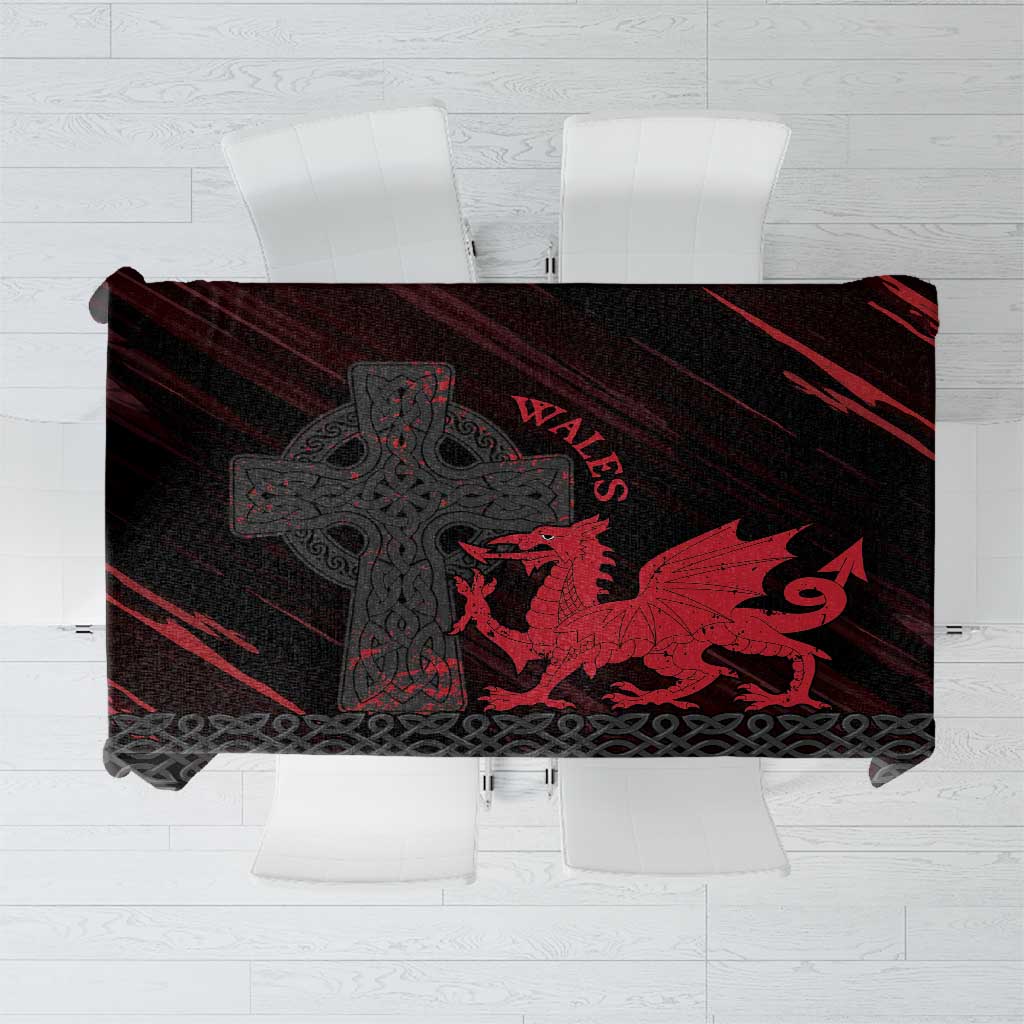 Wales Tablecloth Celtic Cross Welsh Red Dragon - Wonder Print Shop
