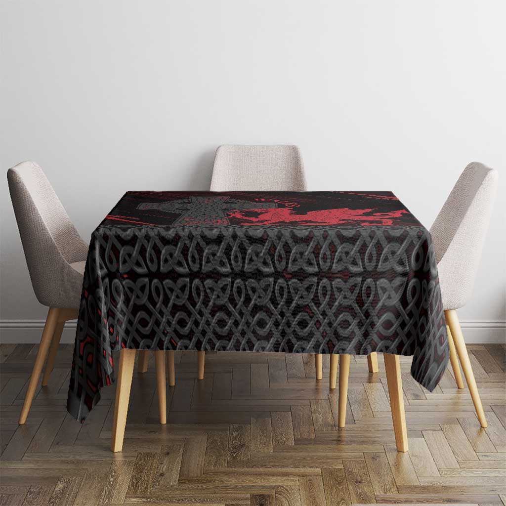 Wales Tablecloth Celtic Cross Welsh Red Dragon - Wonder Print Shop