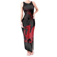 Wales Tank Maxi Dress Celtic Cross Welsh Red Dragon - Wonder Print Shop