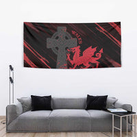 Wales Tapestry Celtic Cross Welsh Red Dragon - Wonder Print Shop