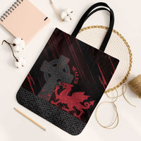 Wales Tote Bag Celtic Cross Welsh Red Dragon - Wonder Print Shop