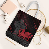 Wales Tote Bag Celtic Cross Welsh Red Dragon - Wonder Print Shop