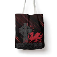 Wales Tote Bag Celtic Cross Welsh Red Dragon - Wonder Print Shop