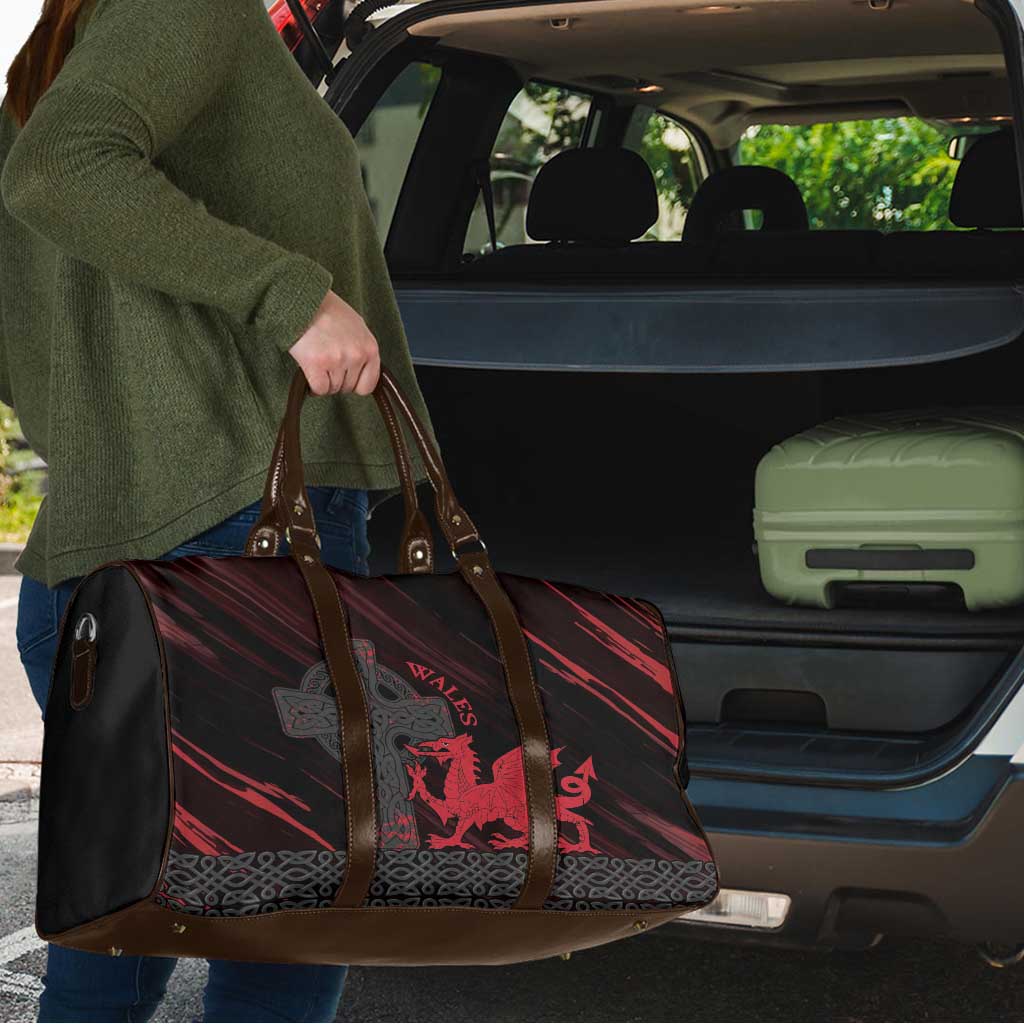 Wales Travel Bag Celtic Cross Welsh Red Dragon - Wonder Print Shop
