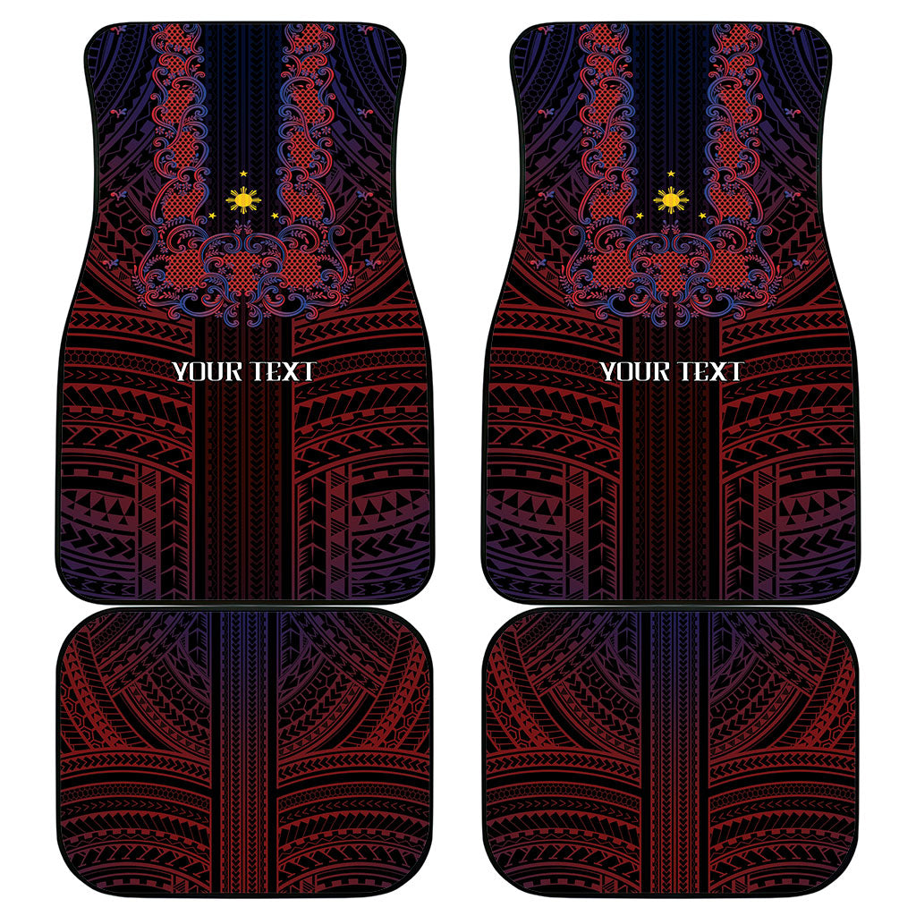 Filipino Barong Tagalog Inspired Personalised Car Mats Mabuhay Philippines Festival Polynesian Pattern