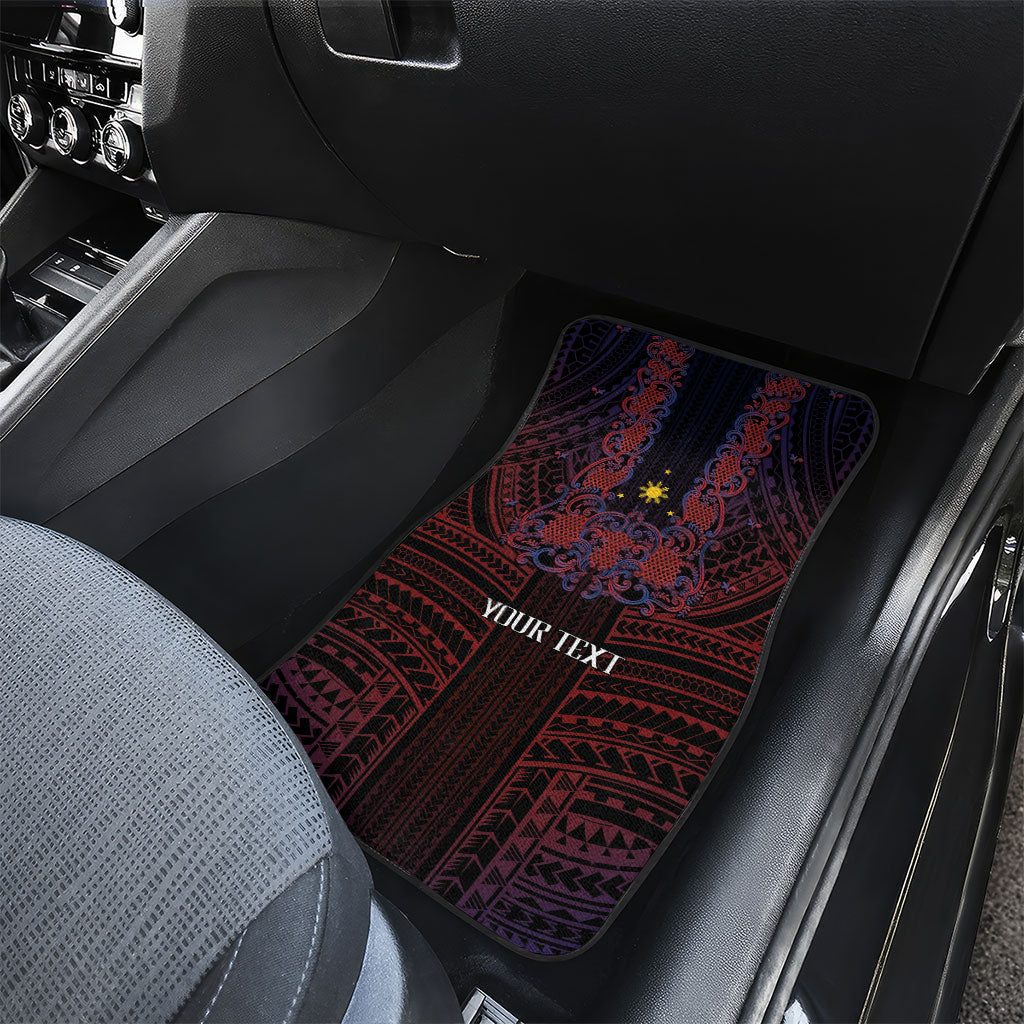 Filipino Barong Tagalog Inspired Personalised Car Mats Mabuhay Philippines Festival Polynesian Pattern