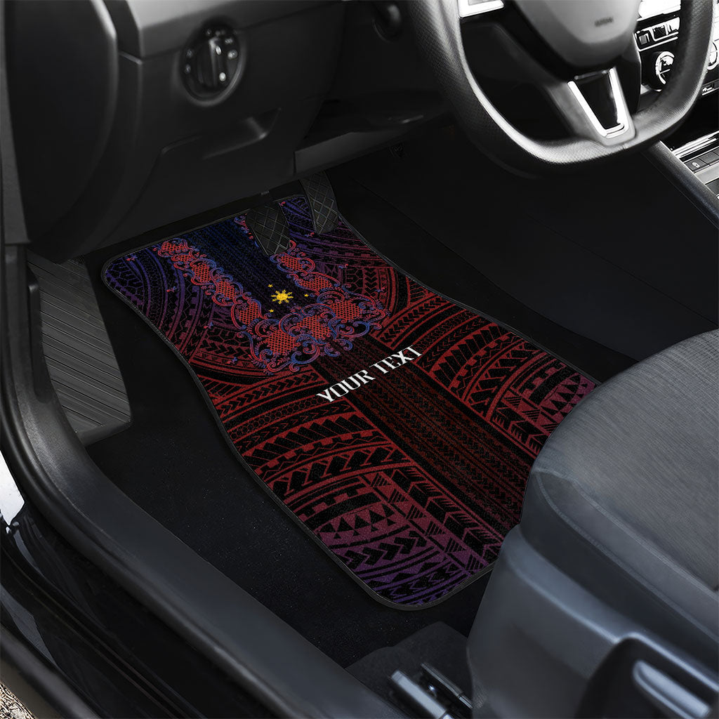 Filipino Barong Tagalog Inspired Personalised Car Mats Mabuhay Philippines Festival Polynesian Pattern