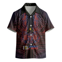 Filipino Barong Tagalog Inspired Personalised Kid Hawaiian Shirt Mabuhay Philippines Festival Polynesian Pattern