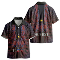 Filipino Barong Tagalog Inspired Personalised Kid Hawaiian Shirt Mabuhay Philippines Festival Polynesian Pattern