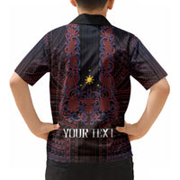 Filipino Barong Tagalog Inspired Personalised Kid Hawaiian Shirt Mabuhay Philippines Festival Polynesian Pattern