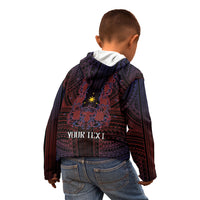 Filipino Barong Tagalog Inspired Personalised Kid Hoodie Mabuhay Philippines Festival Polynesian Pattern