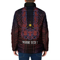 Filipino Barong Tagalog Inspired Personalised Padded Jacket Mabuhay Philippines Festival Polynesian Pattern