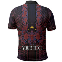 Filipino Barong Tagalog Inspired Personalised Polo Shirt Mabuhay Philippines Festival Polynesian Pattern